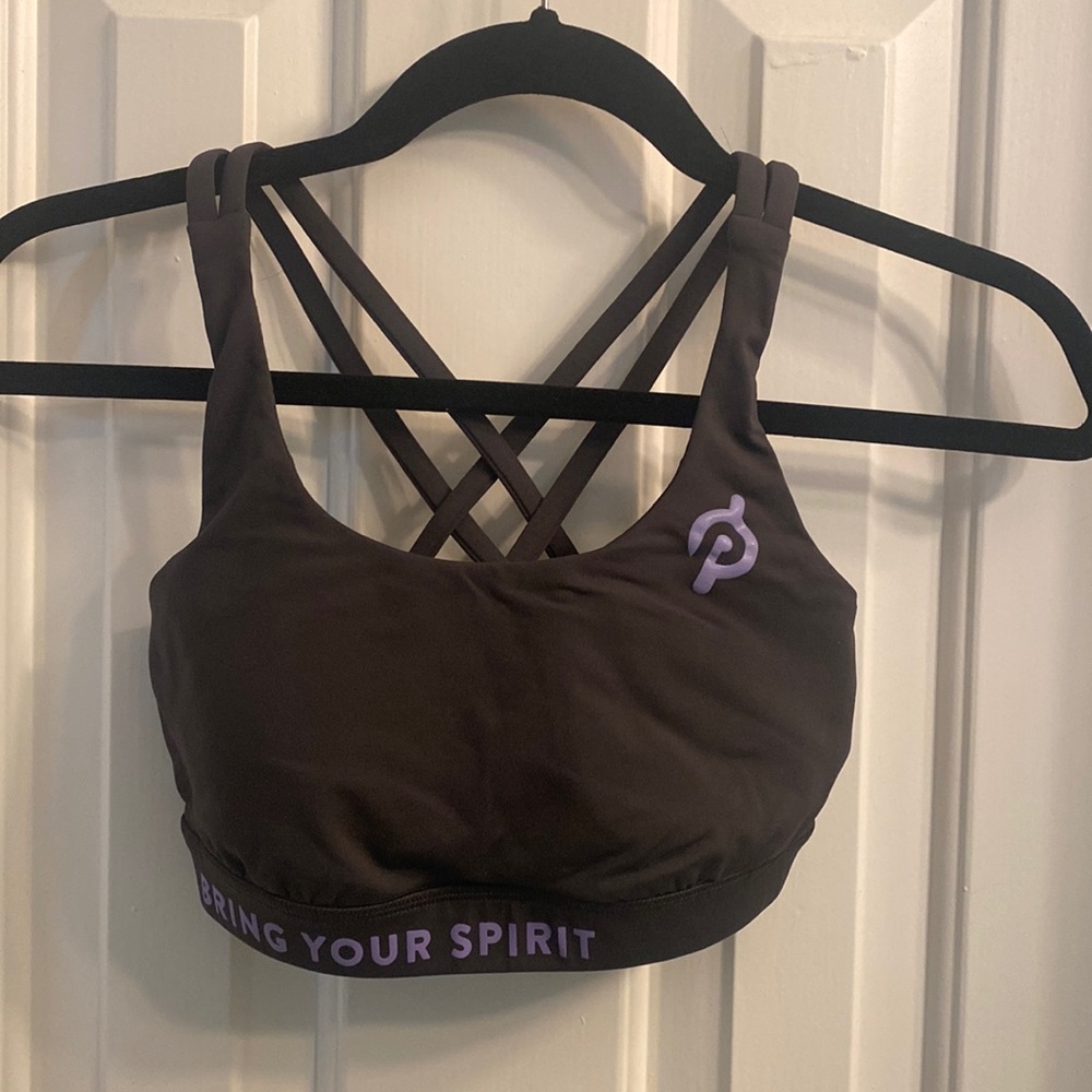 LuluLemon size 4 - peloton spirit energy bra. Grey/Purple